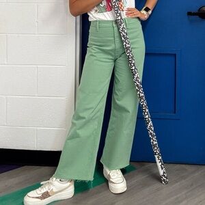 pistola Sage Green Wide Leg Jeans